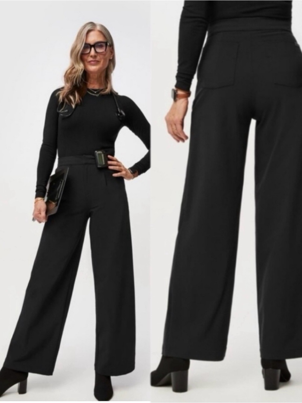 Figs Figspro High Waist Wide Leg Nylon Stretch Pants
